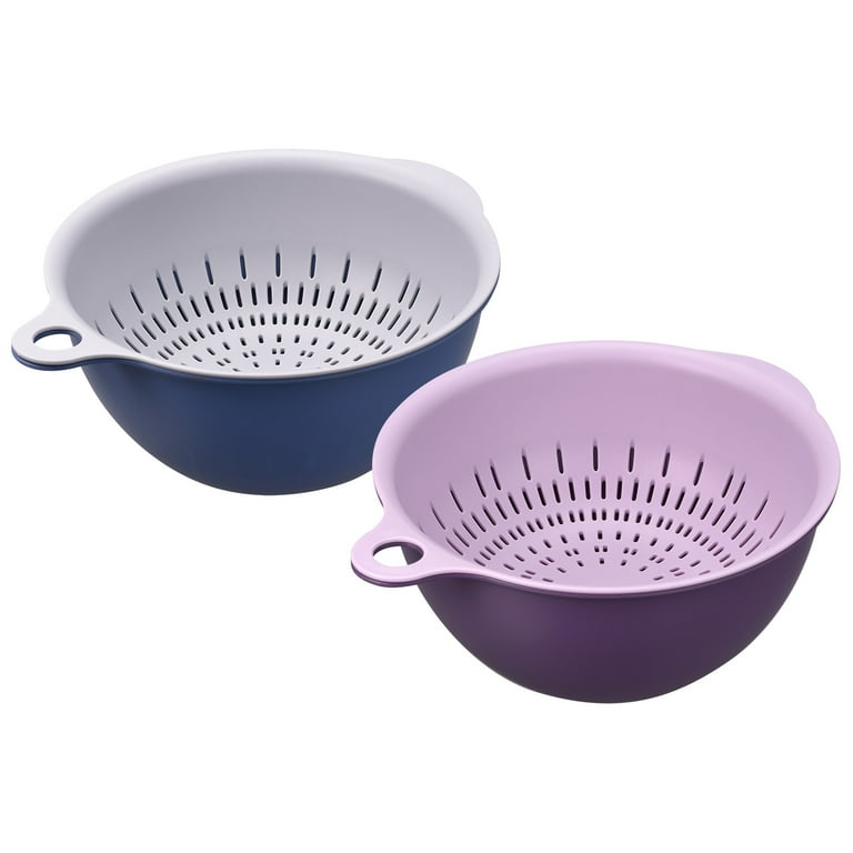 Kitchen Strainer Colander Bowl Set 2 Pcs Medium Double Layer