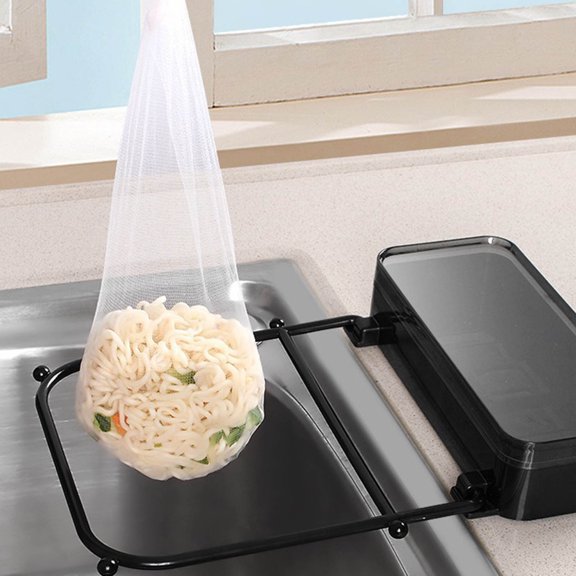 Kitchen Strainer Food Catcher with Strong Suction Cup and 50 Disposable Mesh Filter Bags for Efficient Drain
