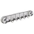thumbnail image 1 of Kitchen Suction Cup Hook Wall Mounted Organizer, Plastic No Drill Installation Adhesive Storage Rack with 5 Foldable Hooks for Spatulas Spoons Utensils, Strong Load Bearing, 1Pc(Silver,15.7x1.2x2.3"), 1 of 7