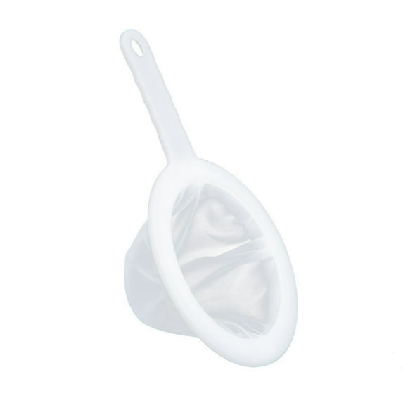 Kitchen Superfine Nylon Mesh Filter Plastic Sieve Fine Mesh With Handle Kitchen Tools For Soy Milk Coffee Milk Yogurt Juice Juice Tea Filter Honey Wine Kitchen Supplies Water Filters White