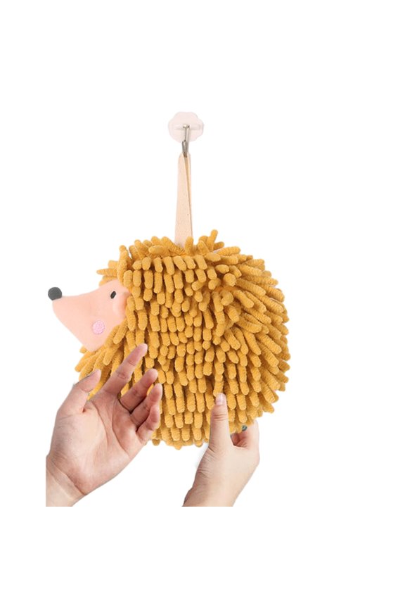 Kitchen Supplies And Accessories Vsontor Bathroom Chenille Hanging Hand Towel Balls- Super Absorbent Microfiber Soft Towel Drying Hand Balls With Hanging Loop For Home Bathroom Kitchen Yellow