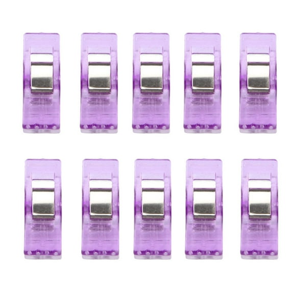 Kitchen Supplies And Accessories Vsontor 10 Pcs Colorful Sewing Quilt Binding Plastic Clips Clamps Pack Purple