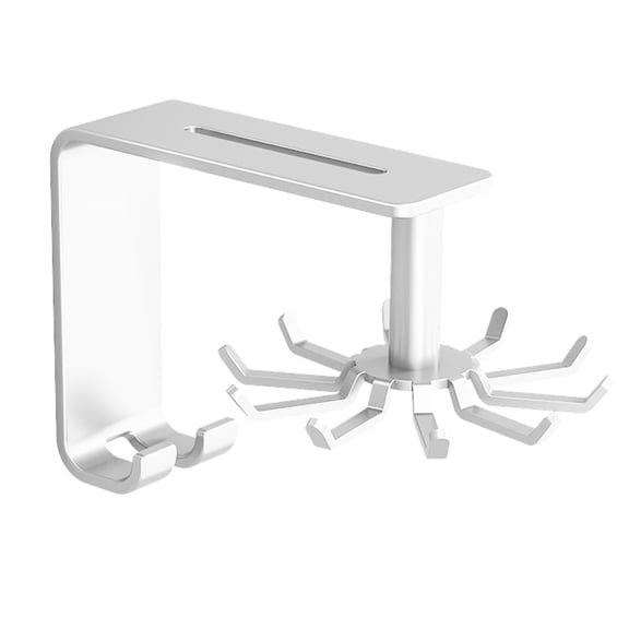 Kitchen Swivel Hook, 360 Rotatable Self Adhesive Hooks, Kitchen Hooks For Utensils, Wall Mount Hanger With 10 Hooks No Drilling, For Bathroom Kitchen Cabinet