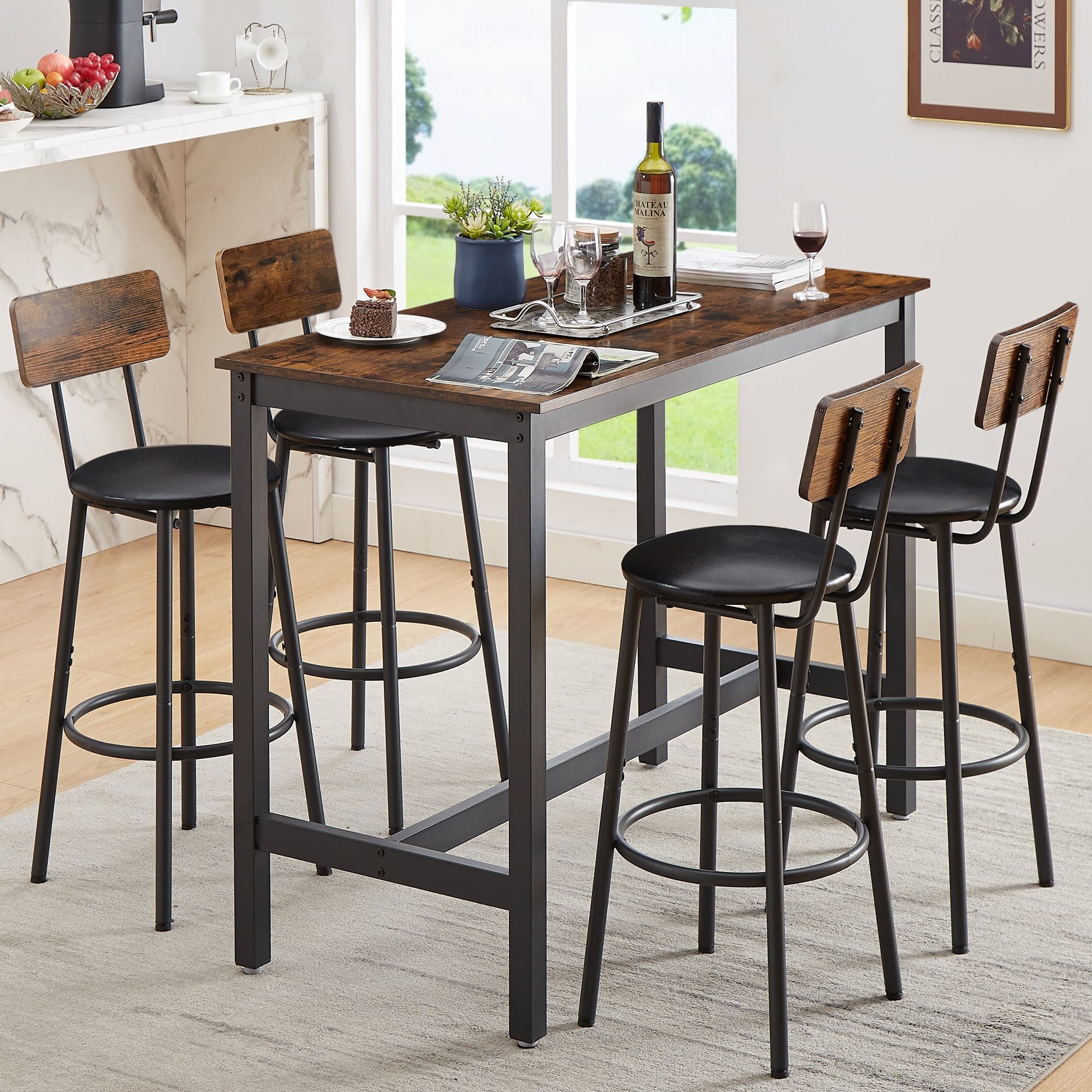 Corner high bar table deals