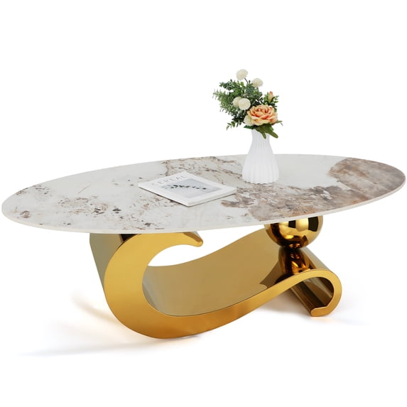 LEDMOMO Multi-Color Marble Coffee Table for Home Use Elegant Design