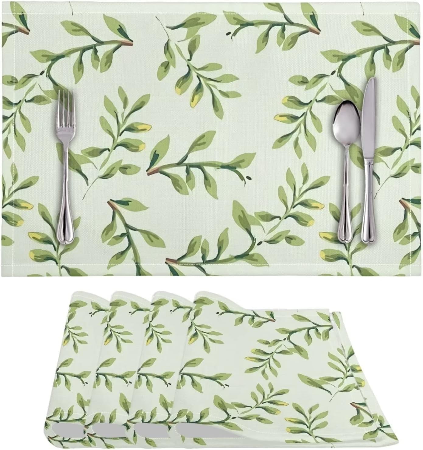 Kitchen Table Mats Set of 4, Washable Wipeable Durable Insulation ...