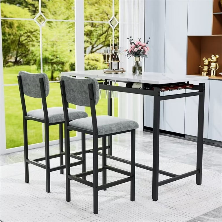 Kitchen Table Set, Dining Table and Chairs for 2, Piece Dining