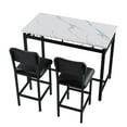 thumbnail image 1 of Kitchen Table Set, Dining Table and Chairs for 2, 3 Piece Dining Room Table Set with 2 Upholstered Chairs, Bar Dining Table Set for Small Spaces, Apartment, Breakfast, Pub, Rustic Black, 1 of 12