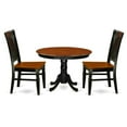 thumbnail image 1 of Kitchen Table Set with a Dining Table & 2 Wood Seat Dining Chairs, 3 piece - Black & Cherry, 1 of 1
