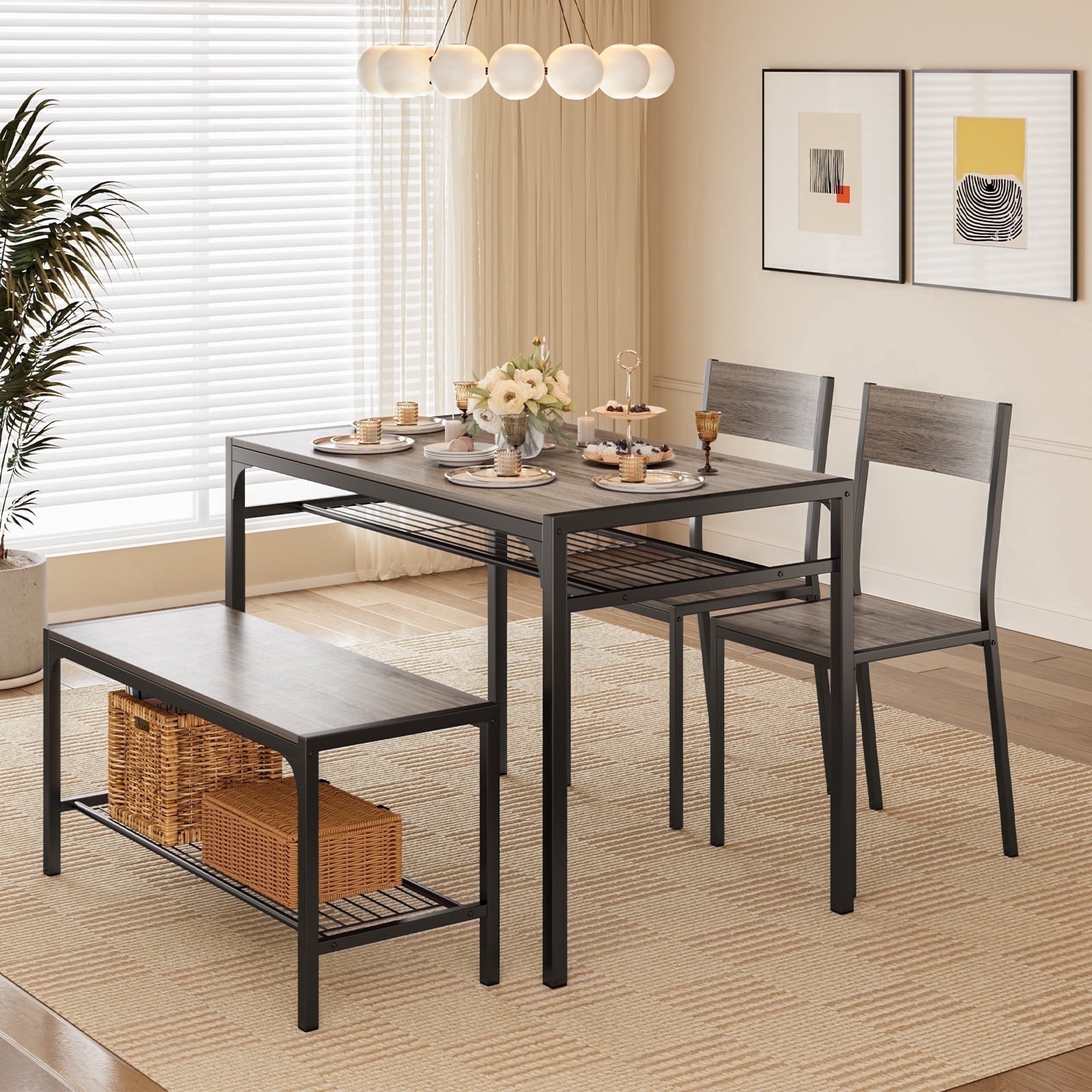 Kitchen Table and 2 Chairs , Asofer Dinette Dining Table Set for Small ...