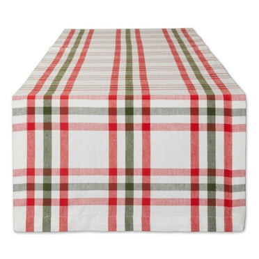 Kitchen & Tabletop Jolly Tree Collection Table Runner, Nutcracker Plaid, 14x72"