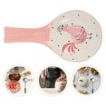thumbnail image 1 of Kitchen Tableware Ceramic Spoon Rest For Stove Top Porcelain Spoon Holder Large Spoon Rest For Kitchen Counter Utensil Rest For Spoon Spatula Modern Farmhouse Kitchen Décor,Pink Kitchen Tableware, 1 of 8