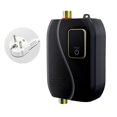 Kitchen Tankless Electric Hot Water Heater 3000W 5S Black Eu