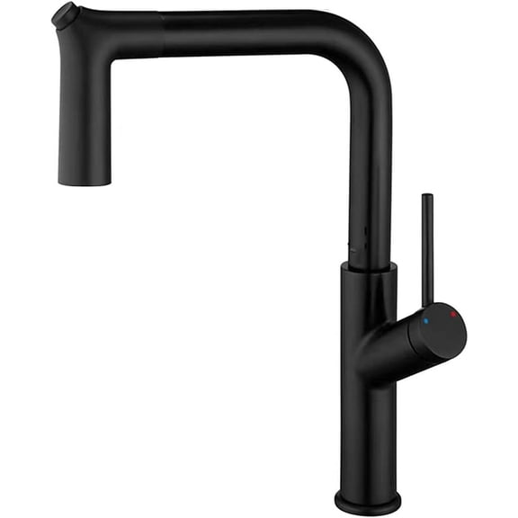 Kitchen Tap Brass Kitchen Faucet Pull-Out Kitchen Sink Mixer 2 Modeskitchen Mixer Tap Hot and Cold Water is A Good Helper for The Family Black