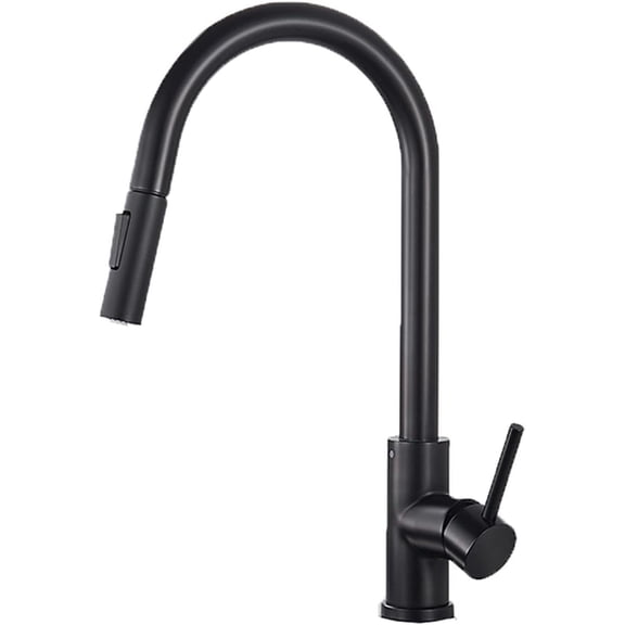 Kitchen Tap Brass Kitchen Faucet Two Functions Kitchen Sink Mixer 360 Degree Rotation Kitchen Mixer Tap Pull-Out Sink Taps  Black