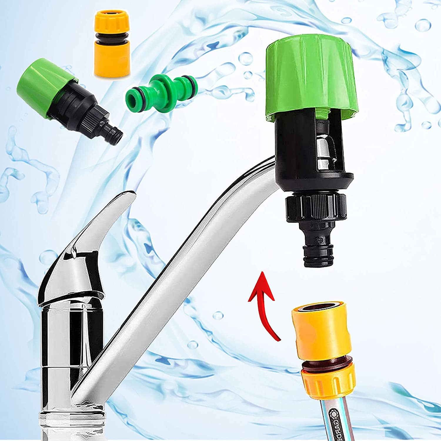 Kitchen Tap Hose Connector, Universal Hose Tap Connector, Hose Tap