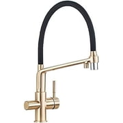 Kitchen Tap with Hose Kitchen Mixer Faucet 360  Black and White Purification Kitchen Black Pipe Pull Down Drinking Water Mixer Tap, Swiv