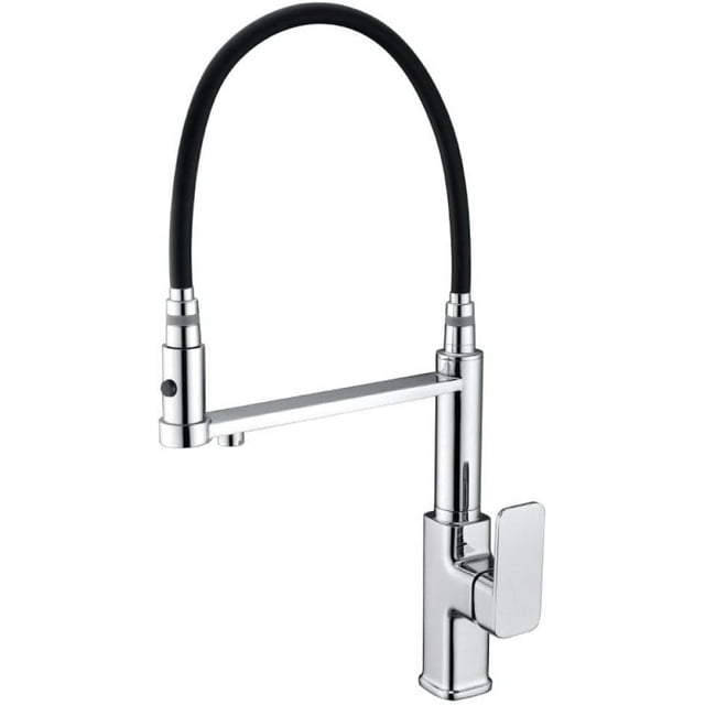 Kitchen Taps with Black Silicone Hose Dual Spray Mode Pull Down Kitchen