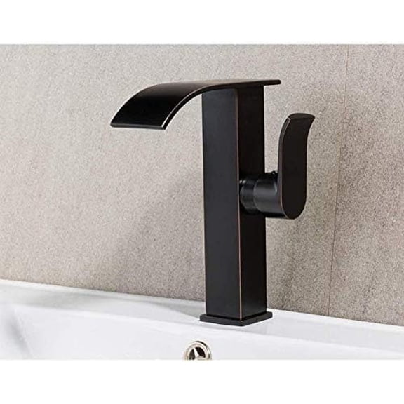 Kitchen Taps Brass Single Handle Black Basin Faucet Deck Mounted Countertop Bathroom Basin Sink Mixers Hot and Cold