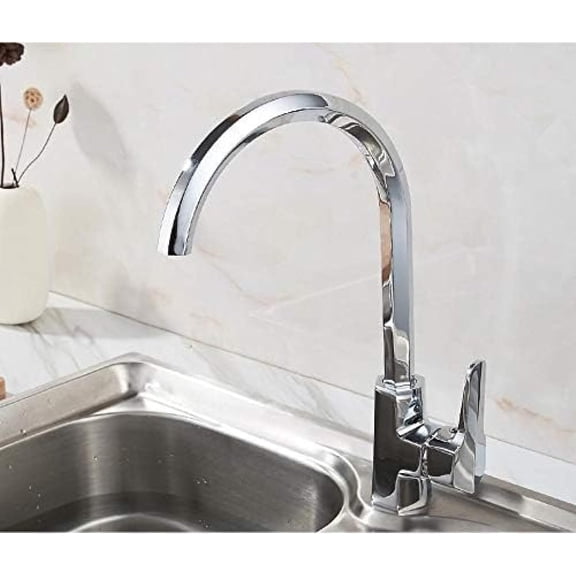 Kitchen Taps Kitchen Faucet Pull Out Spray Rotary Brushed 6 Side Sink Mixer Tap Single Handle Deck Mounted Hot and Cold Water