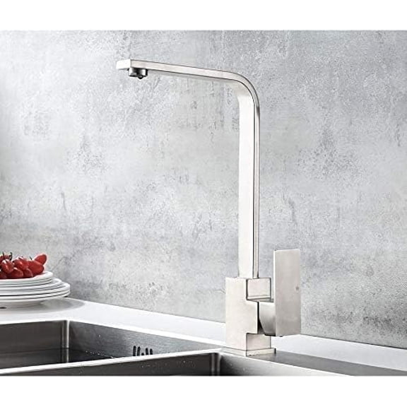Kitchen Taps Kitchen Faucets Stainless Steel Kitchen Sinks Faucet 360 Degree Rotating Flat Kitchen Mixer Tap