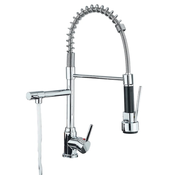 Kitchen Taps Sink Mixer Tap Modern Pull Out Dual Spout Spray Single Lever Chrome