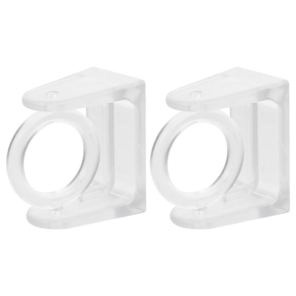 ifundom Transparent Nail-Free Curtain Rod Brackets, Easy Install, 2 Pieces, Damage-Free Window Curtain Hardware