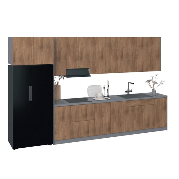 Kitchen Timeless Collection Natural Teak Color Base Size 13Ft Wide