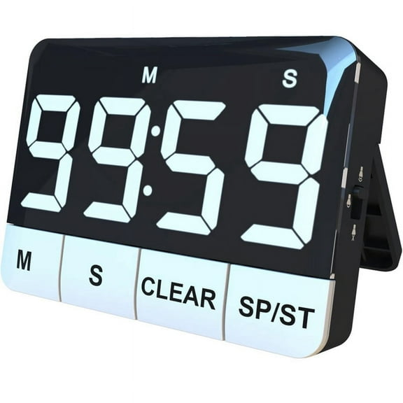 Kitchen Timer, 120DB Loud Digital Kitchen Timer Countdown with LED Display, Count UP Countdown Magnetic Countup Timer