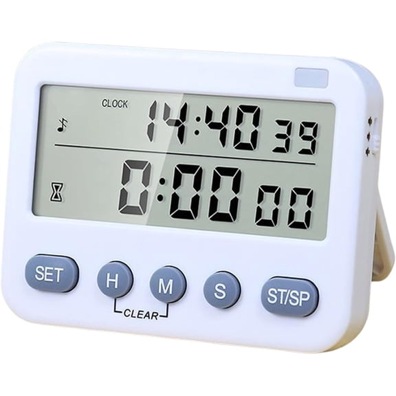 Kitchen Timer, 5 Minute Adjustable Digital Timer Productivity Timer Dual Screen Display Count UP/Down Timers for Kitchen Cooking Classroom Study