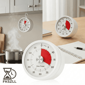 Kitchen Timer 60-Minute Visual Timer for Kids and Adults, Classroom Decor Teacher Must Haves Silent Time Magnetic Backing (Batteries Included)