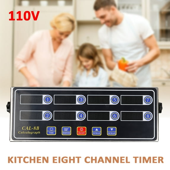Kitchen Timer, 8 Channel Commercial Kitchen Timer, Stainless Steel Kitchen Timer