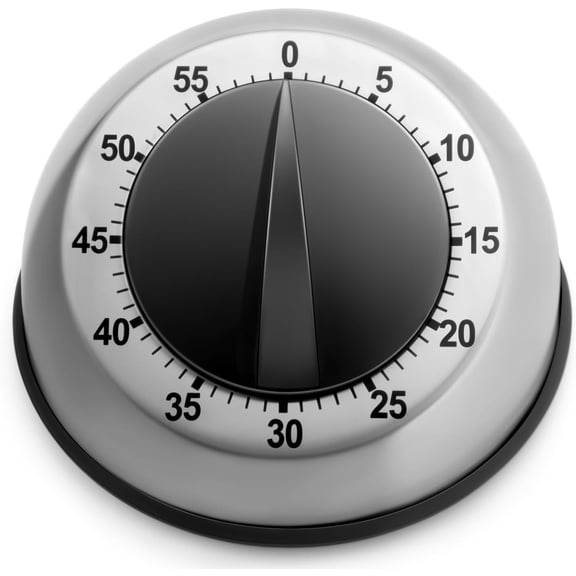 Kitchen Timer for Cooking, Chef Cooking Magnetic - No Batteries Required Loud Alarm, Mechanical Desk Manual Timers Clock Backing, Countdown Reminder Stainless Steel Body