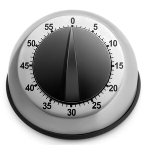 Kitchen Timer for Cooking, Chef Cooking Timer - No Batteries Required - Loud Alarm, Mechanical Desk Manual Timers - Clock Backing, Countdown Reminder - Stainless Steel Body
