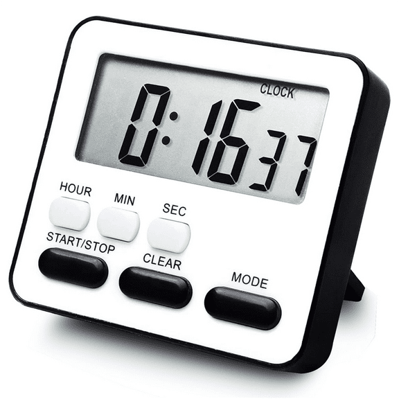 Kitchen Timer Count Down Up,Multifunctional Alarm Clock,Desk Clock,Black