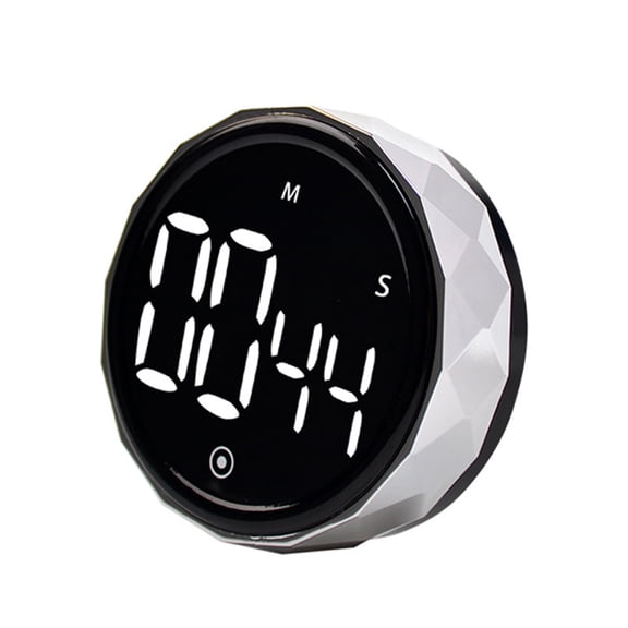 Kitchen Timer Digital Timer Cooking Study Stopwatch Led Counter Alarm Remind Manual Electronic Countdown(218 silver white)