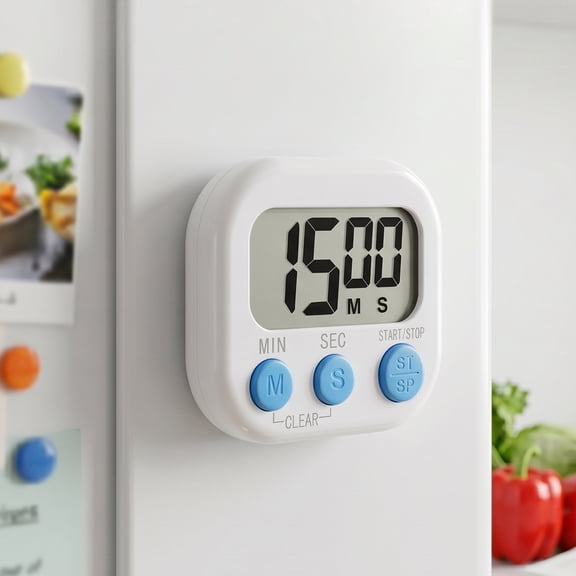 Kitchen Timer Digital for Teacher Kid Cooking with Magnetic and Count Up Countdown Kitchen Timer with Stand/Hook Easy to Use