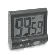 Kitchen Timer, Extra Large Big Digits, Loud Alarm, Magnetic Backing - Black