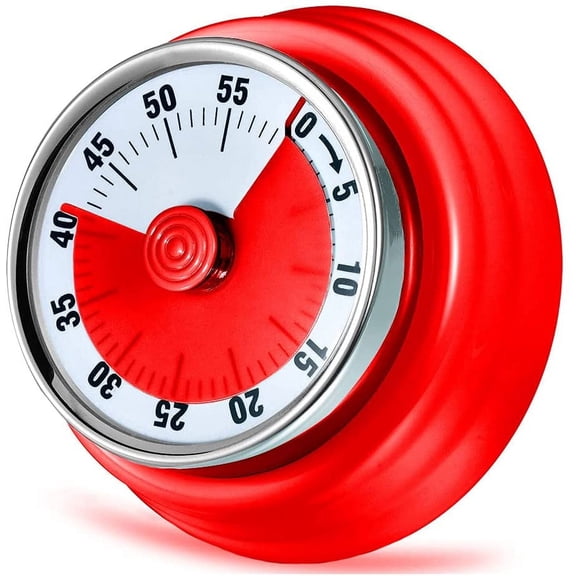 Kitchen Timer, Kitchen Countdown Cooking Timer Reminder No Battery Required Magnetic Time Management Timer Red
