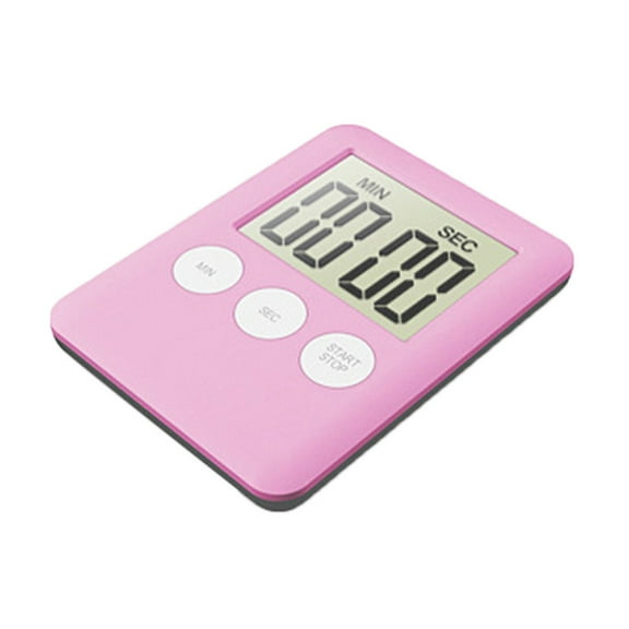 Kitchen Timer, Large Digital LCD Cooking Timer Clock, Magnetic Count Down Up Alarm with 1.8" Screen for Home Chef, Pink