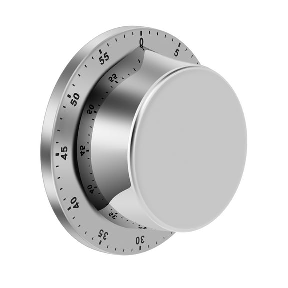 Kitchen Timer Stainless Steel Cooking Timer Waterproof Kitchen Countdown Timer Magnetic Timer No Batteries Required Mechanical Kitchen Timer for Cooking Baking Study Fitness