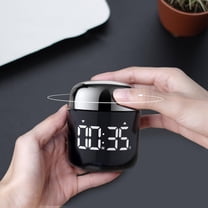 Kitchen Timer, Visual Timer, LED Rotating Timer Display and Third Gear Volume Adjustment,Timer for Cooking, Classroom Time for Kids and Teachers, Black