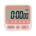 thumbnail image 1 of Kitchen Timer with Alarm Clock Large Screen Display for Cooking Baking and Homework Management with Adjustable Alarm and Power Switch Pink, 1 of 5