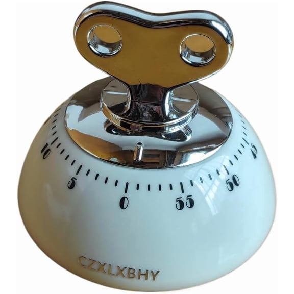 Kitchen Timers for Cooking,100% Mechanical Cooking Timer,Retro Timer,No Batteries Required,Magnetic Back. (Cream)