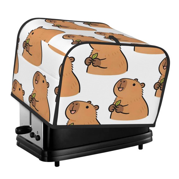 Kitchen Toaster Covers Universal 4 Slice Bread Toaster Cover Protection Stain Resistant Dustproof Bread Maker Covers Cartoon Capybara (3)