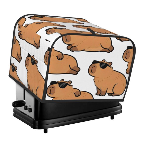 Kitchen Toaster Covers Universal 4 Slice Bread Toaster Cover Protection Stain Resistant Dustproof Bread Maker Covers Cartoon Capybara (5)