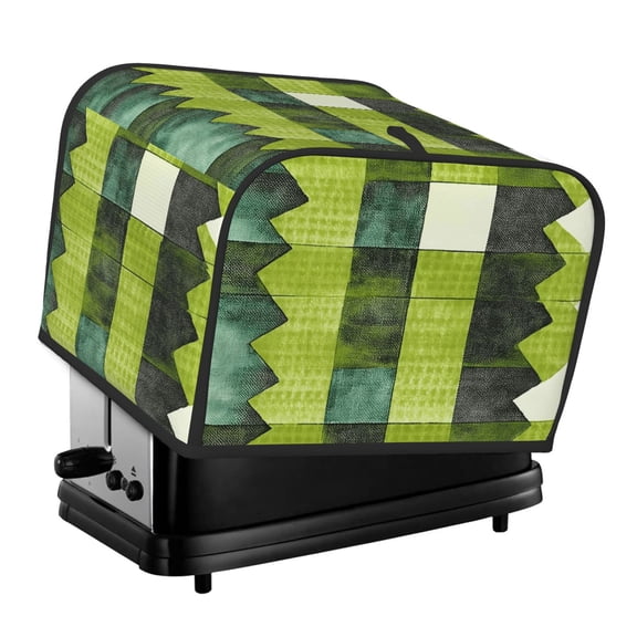Kitchen Toaster Covers Universal 4 Slice Bread Toaster Cover Protection Stain Resistant Dustproof Bread Maker Covers Chartreuse Retro Houndstooth Hand-Drawn Sketch_4