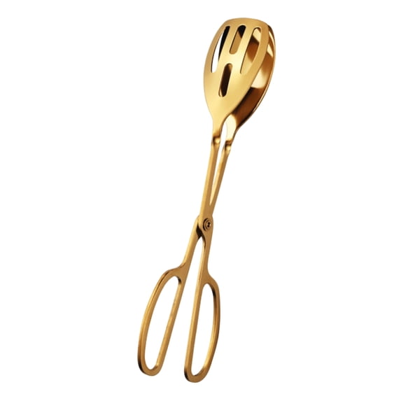 Kitchen Tongs for Cooking for Buffet Party Catering - Stainless Steel Salad Tongs for Food Bread Cake Bake Dessert, 10-Inch Serving Tongs for Grill, Steak, Barbecue, Scissor Design (1 Pack)