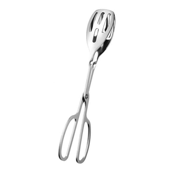 Kitchen Tongs for Cooking for Buffet Party Catering - Stainless Steel Salad Tongs for Food Bread Cake Bake Dessert, 10-Inch Serving Tongs for Grill, Steak, Barbecue, Scissor Design (1 Pack)