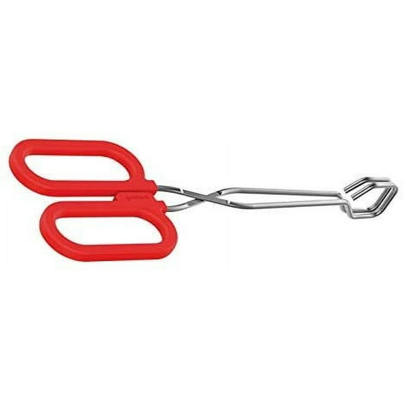 Bradshaw Kitchen Tongs Stainless Steel - Red - 10 Inch